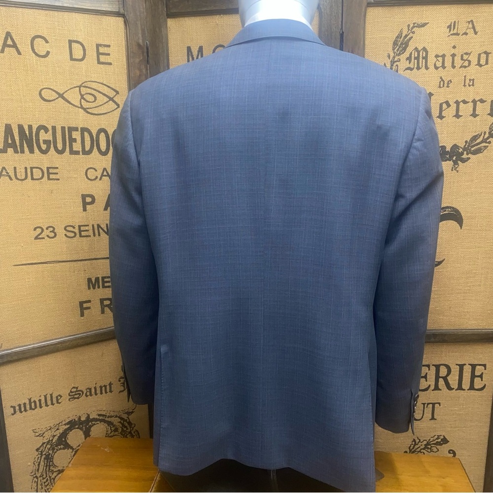 Canali Slate Blue Wool Blazer, 58R (US Equivalent 48R) - Picture 5 of 9